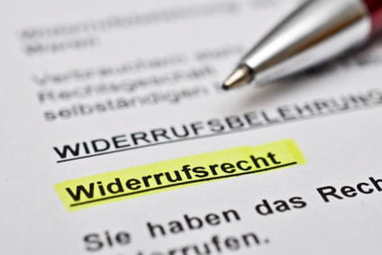 Innerhalb von 14 Tagen kann das Kreditvertrag widerrufen werden