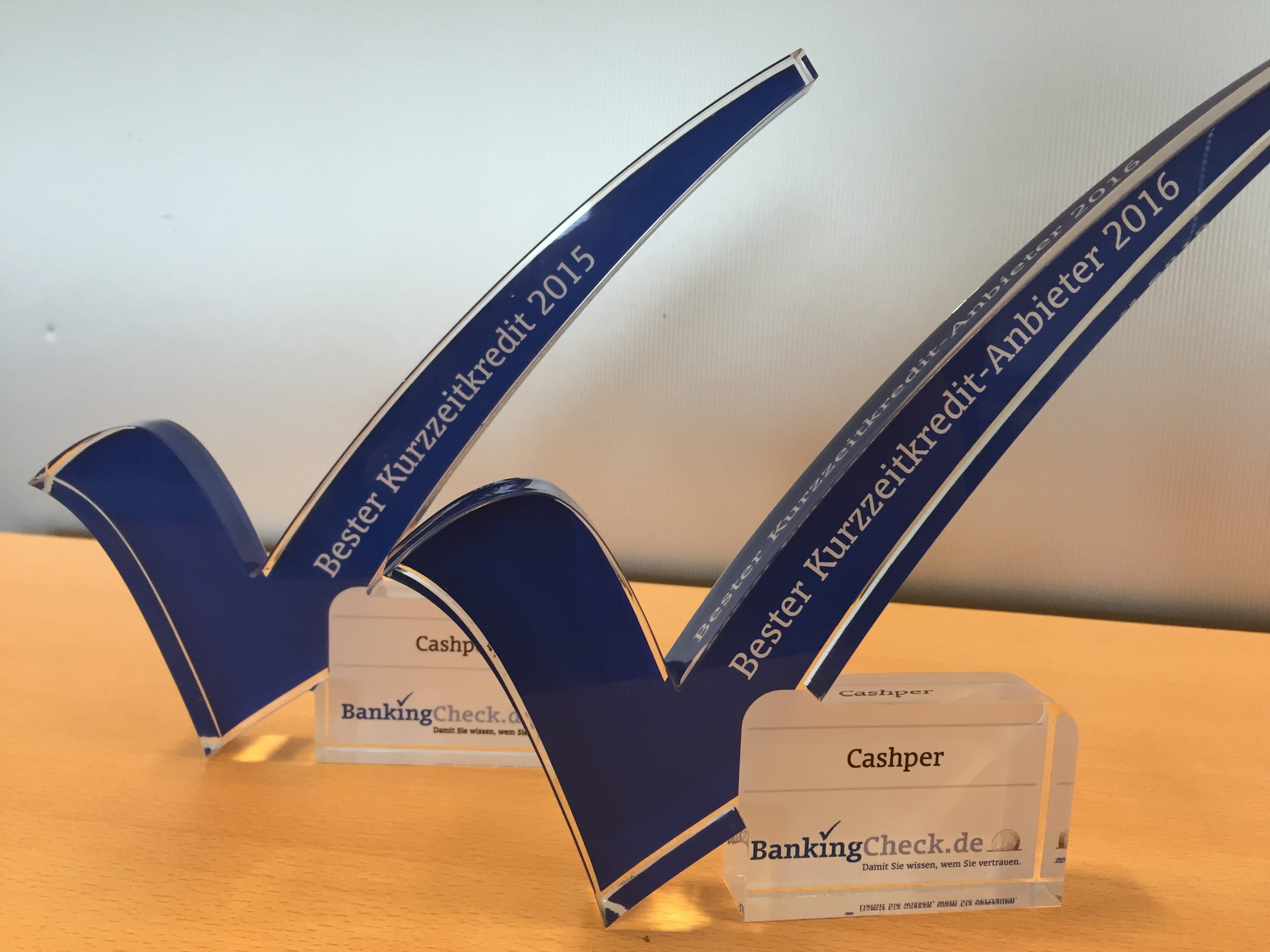 Cashper gewinnt BankingCheck award 2016